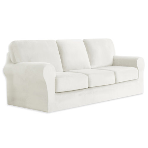 Everly Quinn Velvet Sofa Cover Set For 3 Seat Sofas Includes Separate